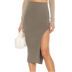 NWT Cotton Citizen Melbourne Midi Skirt Rubber Slit Bodycon Hi Rise Stretch XS